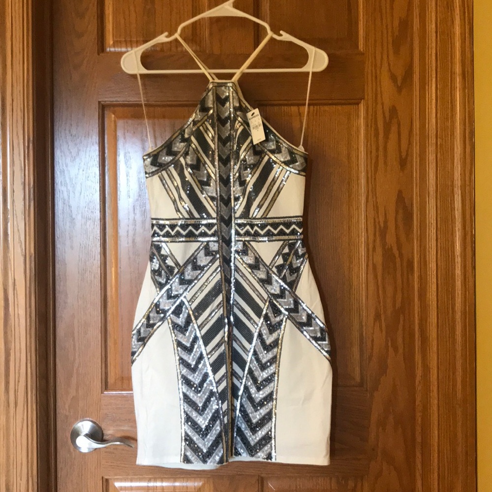 Express Sequin Bodycon Cocktail Dress
